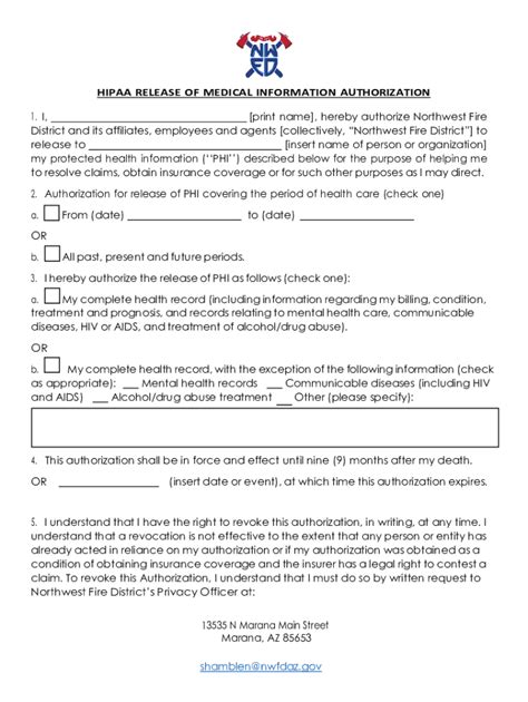 Fillable Online compliancy-group.comhipaa-authorization-toHIPAA ...
