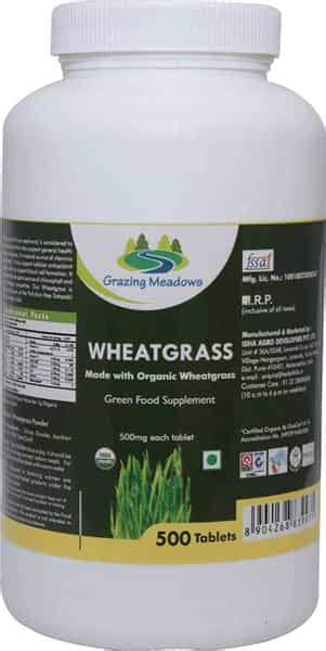 Buy GRAZING MEADOWS WHEATGRASS 500 MG - 500 TABLETS (PACK OF 5) Online ...