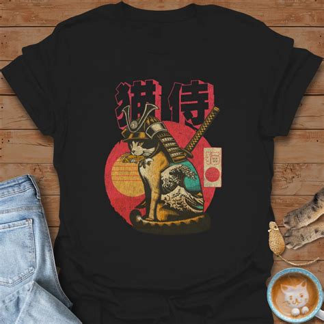 Neko Samurai T-Shirt - Arteecatz