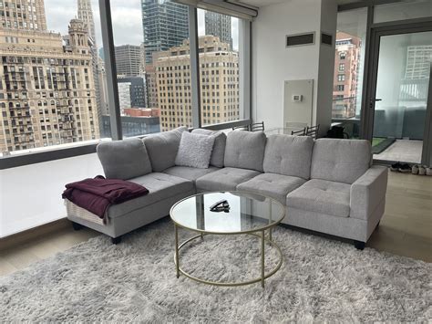 Light Grey Sectional Couch for Sale in Chicago, IL - OfferUp