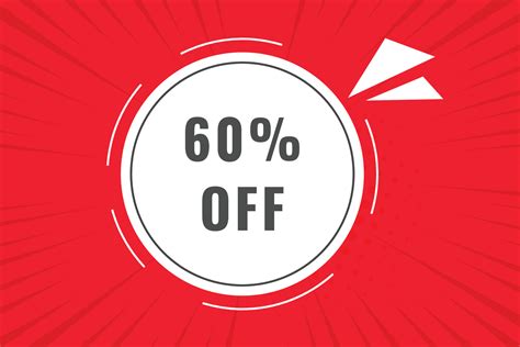 60 60 apagado descuento habla burbuja, bandera etiqueta 60 60 descuento ...
