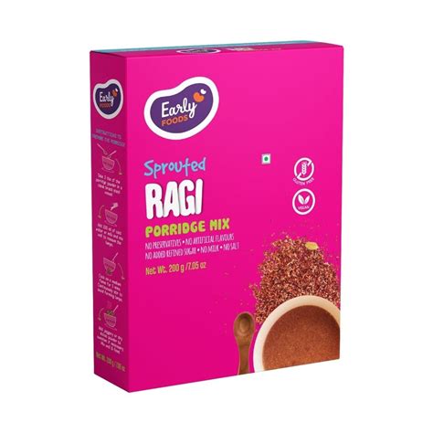 Early Foods - Sprouted Ragi Porridge Mix | No Added Sugar, No Salt, No ...