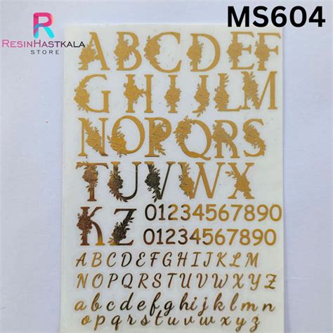 A6 Size Alphabet Metalic Sticker Sheet (MS604) – Resinhastkala Store