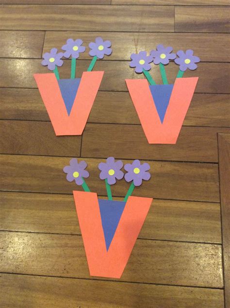 V is for Vase | Letter v crafts, Preschool letter crafts, Kindergarten crafts