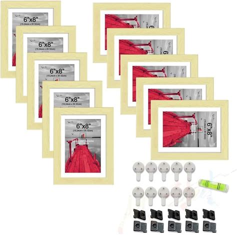 Art Street Set of 10 Individual Wall Photo Frame White 6x8 Inches ...