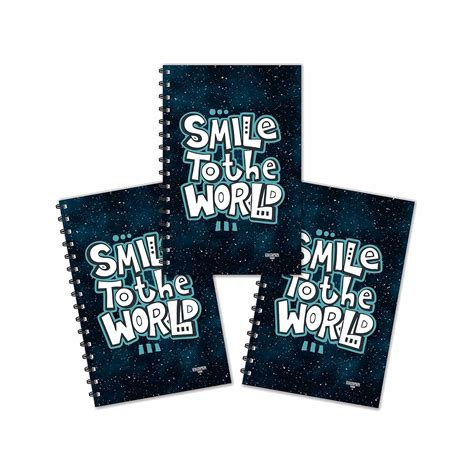 ESCAPER Smile to The World (Ruled - A5 Size - 8.5 x 5.5 inches ...