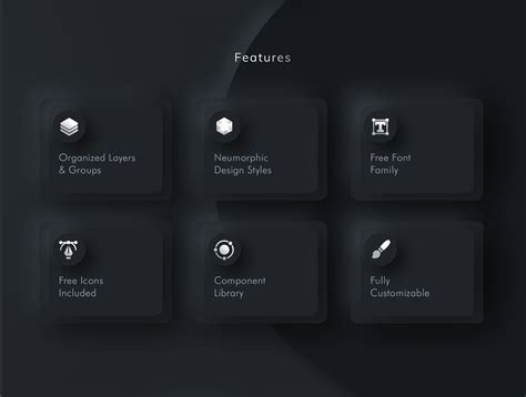 Dark Neumorphic UI Kit | Ui interface with dark colors, Dark and moody ...