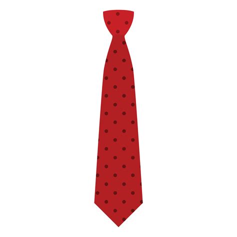 Red tie icon, flat style 14181399 Vector Art at Vecteezy