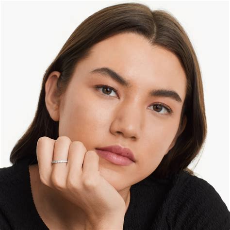 Milgrain Bezel Diamond Ring In 14K White Gold-81129w14