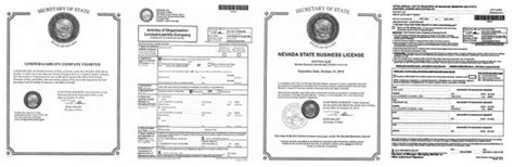 内华达州有限责任公司组织章程和营业执照 | 办理中国签证