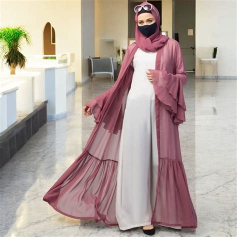 Abaya With Designer Georgette Shrug – Bashariya