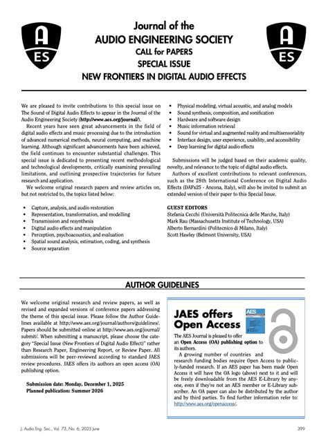 Submit to NEW FRONTIERS in Digital Audio Effects | Scott Hawley posted ...