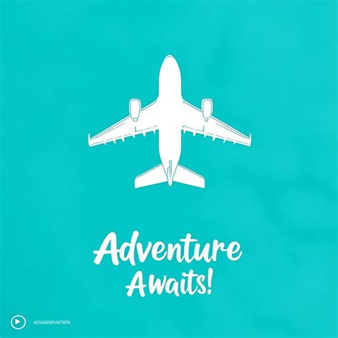 Adventure awaits airplane banner | Premium AI-generated image