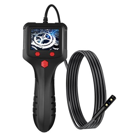 P100 2m Rigid Cable, 6-LED Pipe Inspection Borescope 8mm Lens 2.4 Inch ...