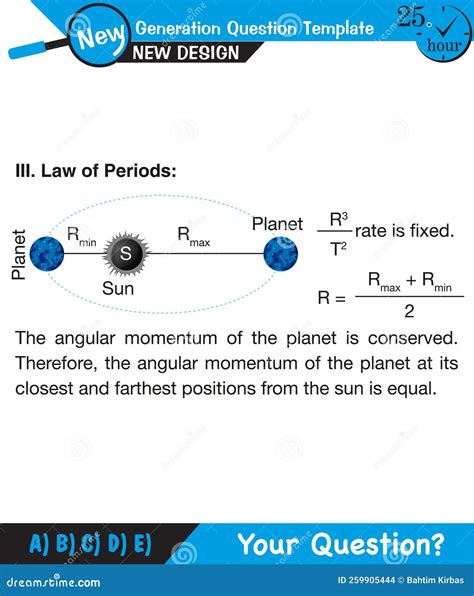 Kepler Second Law Of Planetary Motion Infographic Diagram Cartoon ...