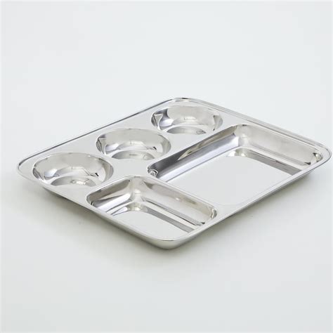 Buy Blaze Stainless Steel 5-Partition Plate - 33cm from Home Centre at ...
