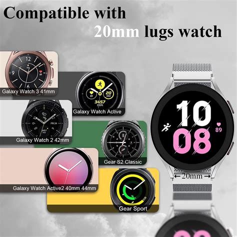 Buy Metal Magnetic Bands Compatible with Samsung Galaxy Watch 3 41mm ...