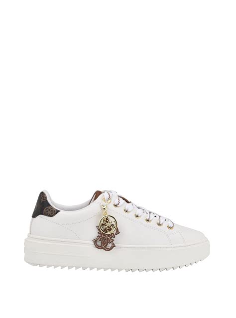 White Denesa Chunky Low-Top Sneakers | GUESS