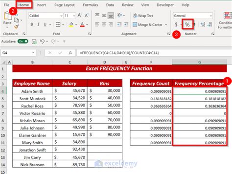 Excel Frequency Function Examples 的图像结果