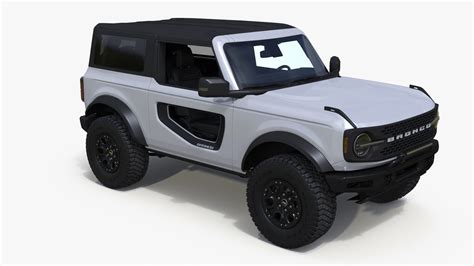 3D Ford Bronco Two Door SUV Oxford White Model - TurboSquid 2319946