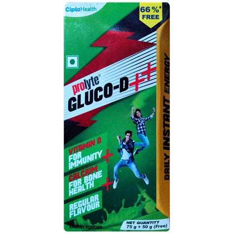 Prolyte Gluco-D++ Regular Flavour Powder (75gm+ | Uses, Benefits, Price ...