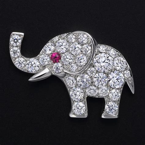 Majestic Elephant Diamond Brooch – Nesh Jewels