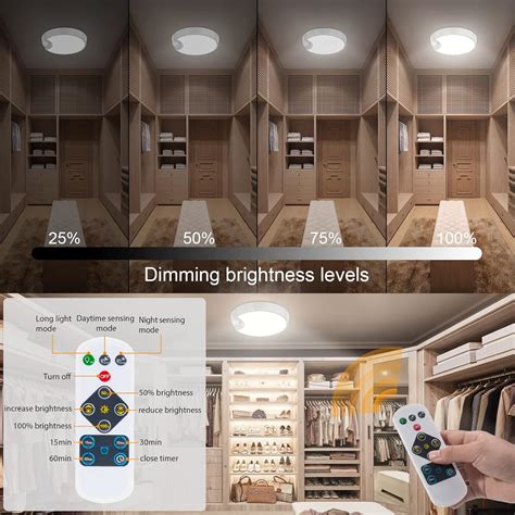 Buy DEEPLITE Battery Ceiling Light Motion Sensor 5500K 6000mAh LED ...