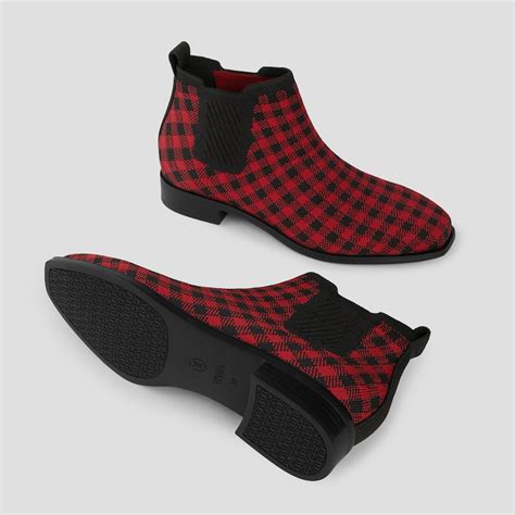 Water Repellent Chelsea Boot (Ryan Pro), RED PLAID, EU39 | VIVAIA