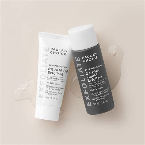 Glycolic & Salicylic Acid Face Exfoliators (Travel Kit) - Paula's Choice
