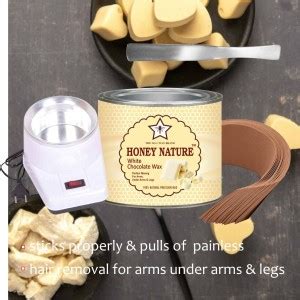 DR.HONEY honey nature white chocolate wax 599.75 gram and strips sticks ...
