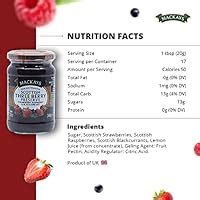 Mackays Scottish Three Berry Preserve Jam for Bread| Natural Fruit Jam ...