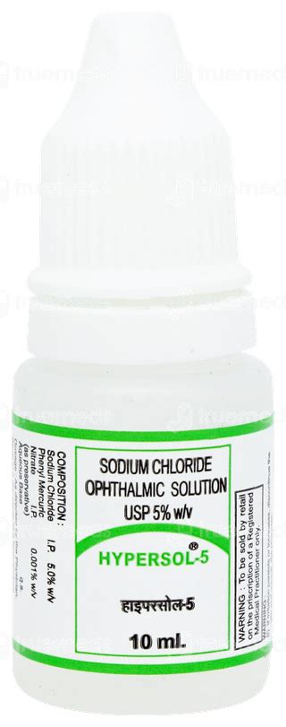 Hypersol 5 Eye Drops 10 Ml - Uses, Side Effects, Dosage, Price | Truemeds