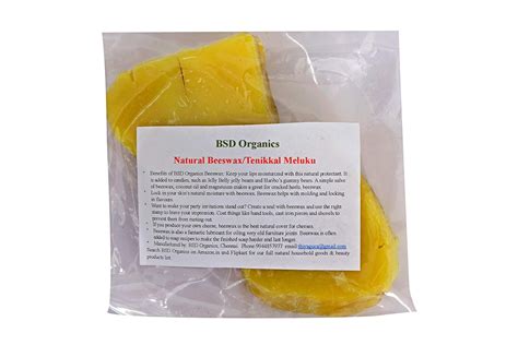 Buy BSD Organics Natural Beeswax/Tenikkal Meluku/Mom for skin care, Lip ...