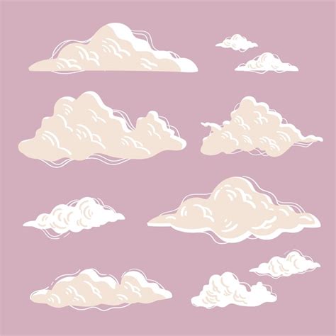 Hand drawn clouds collection | Free Vector