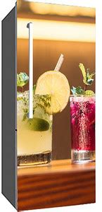 flipdecor 60.96 cm TWO TYPE JUICE fridge wallpaper Large Single Door ...