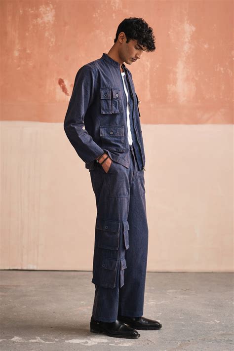 UTILITY JACKET SET-STONED BLUE – October Jaipur