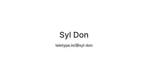 Syl Don — Teletype