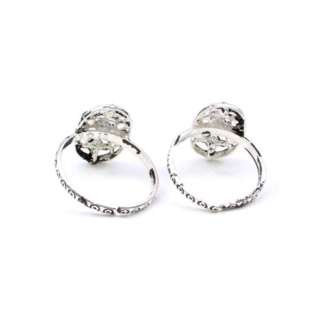 Ethnic women Toe Rings Pair Real Solid Silver – Karizma Jewels