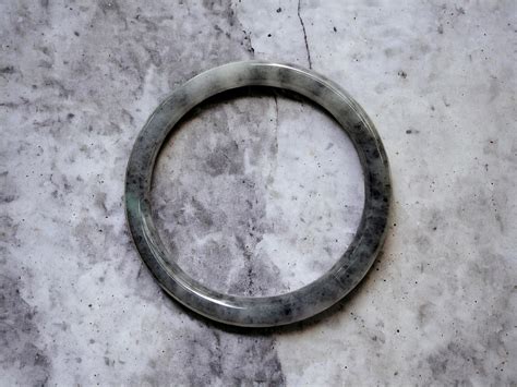 Earth's Burmese A-Jade Bangle Bracelet Black, Green, Grey, White Jadeite 08807 For Sale at ...