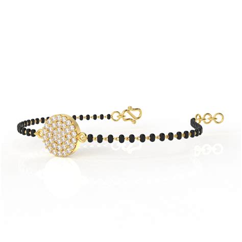 Buy Circle Disc Moissanite Mangalsutra Bracelet | Vai Ra