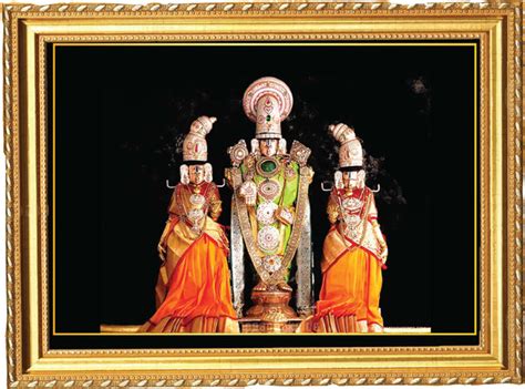 Lord Venkateshwara with Goddess Sridevi Bhudevi Wall Poster / Frame ...