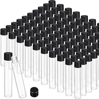 Saysurey 100 Pcs 30ml Glass Test Tubes Vial with Black Screw Cap ...