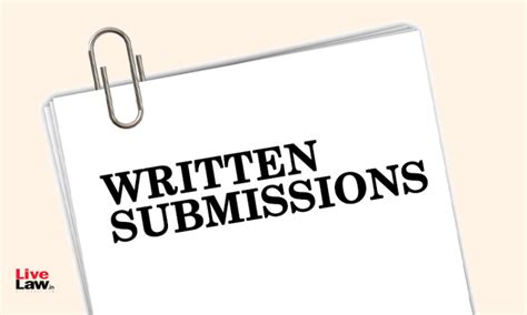 Law Concerning Written Submissions