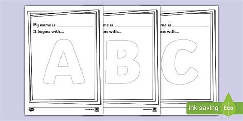 My Name Begins With... Worksheet