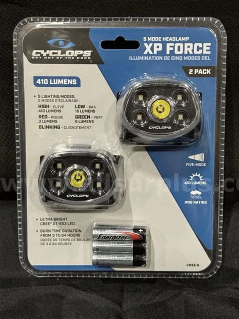 Cyclops XP Force Headlamps 2-Pack 410 Lumens | AllSurplus | Pittston