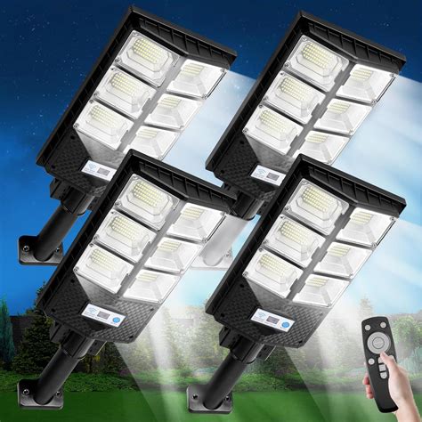 ZJOJO Solar Street Lights Outdoor, 6500K 10000LM India | Ubuy