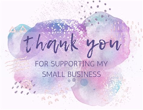INSTANT DOWNLOAD Thank You Card, Small Business Thank you Insert Cards ...