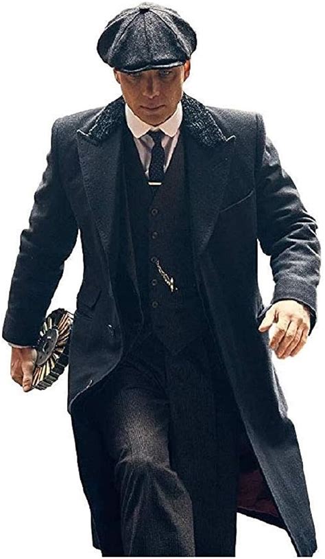 Mens Thomas Shelby Peaky Blinders Cillian Murphy Costume Wool Long ...