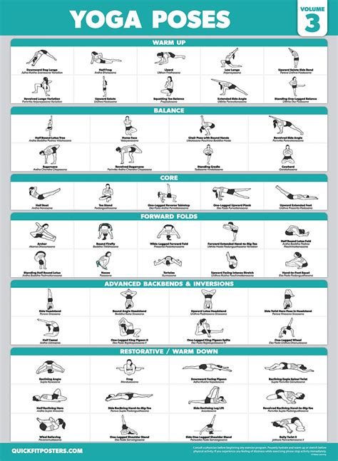 Buy Palace Learning 3 Pack - Yoga Poses Poster Set - Beginner Yoga ...