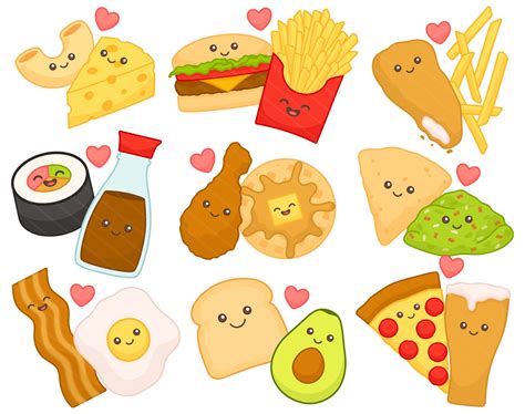 Kawaii Savory Food Pairs PNG Clipart - We Go Together Like Valentine's Day, Pizza Beer Sushi ...